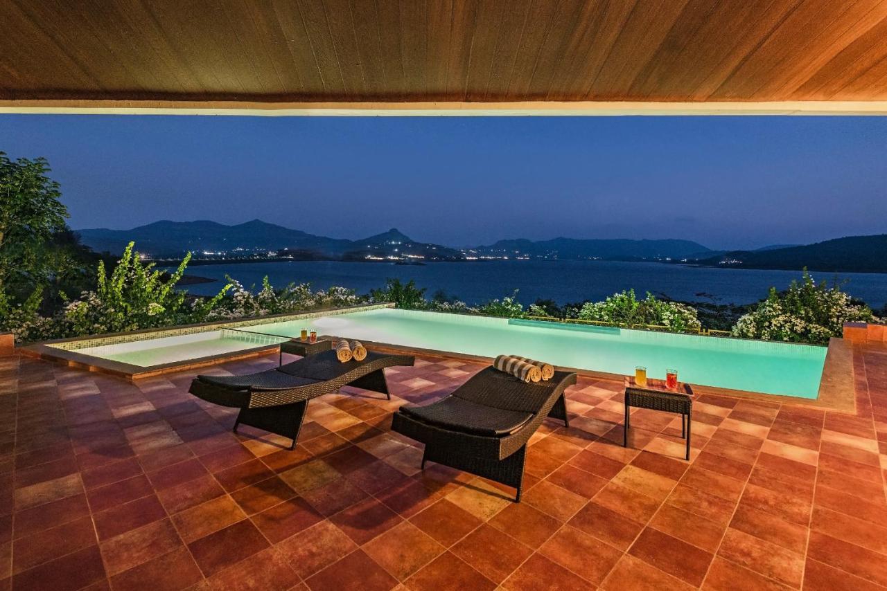 Saffronstays Shambhala Lakeside-Infinity Pool Villa In Pawna Malavli Exterior foto